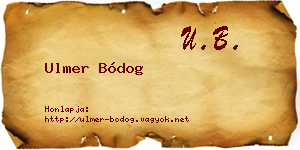 Ulmer Bódog névjegykártya